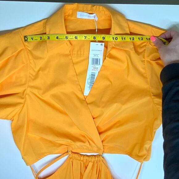 NWT | Jonathan Sinkhai | Aulora Cutout Poplin Mini Dress | Zinnia | Medium - Picture 8 of 16